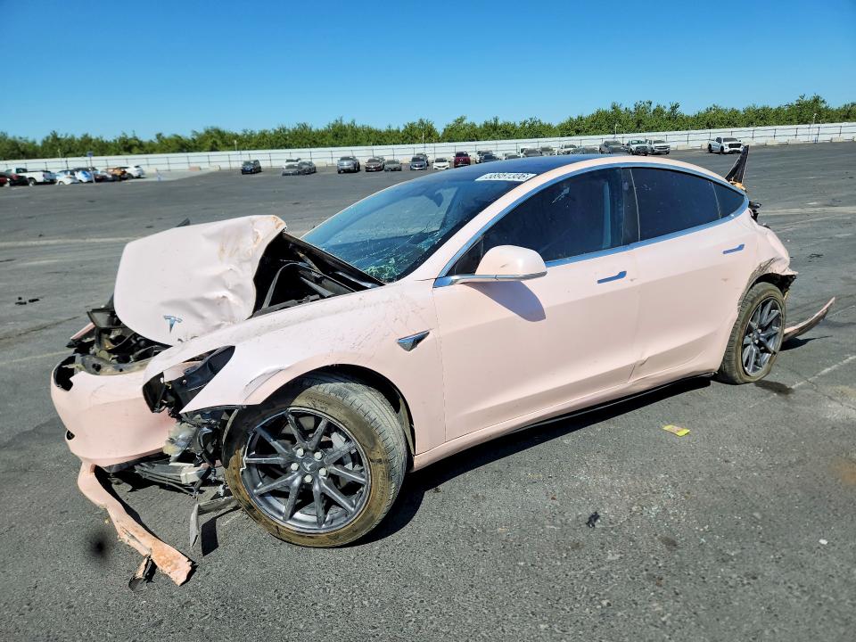 2018 Tesla Model 3 VIN 5YJ3E1EAXJF158631 COPART salvage auction — FRONT END, Ca - Salvage Certificate, sold $725 on 2026-07-13 (photo 1)