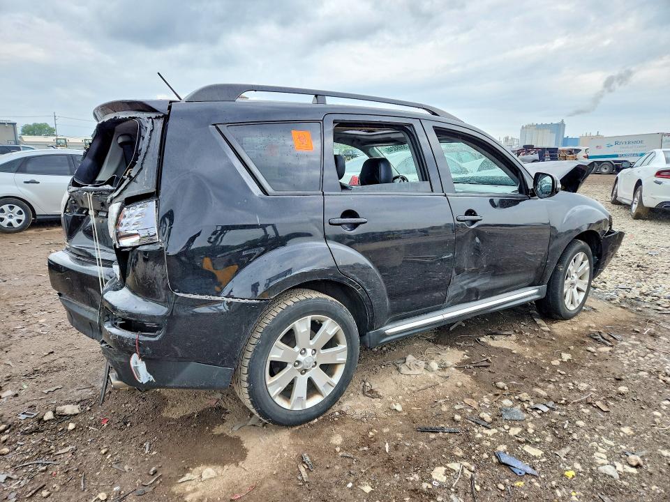 2012 Mitsubishi VIN JA4JT3AW6CU003752 COPART salvage auction — REAR END, Wv - Salvage Certificate, sold $225 on 2026-07-22 (photo 3)
