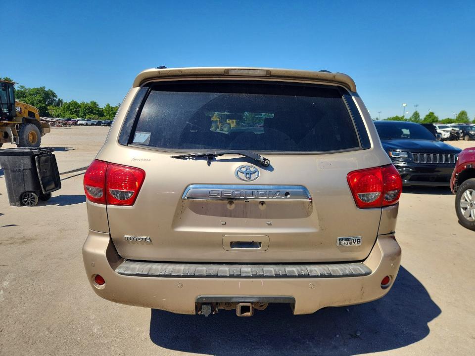 2008 Toyota Sequoia VIN 5TDBY67AX8S000146 COPART salvage auction — SIDE, Mo - Salvage Certificate Of Title, sold $3,450 on 2026-07-24 (photo 6)