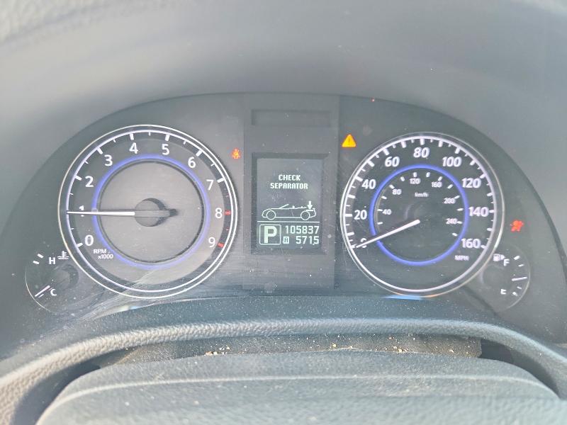 2012 Infiniti G VIN JN1CV6FE2CM200639 COPART salvage auction — FRONT END, Tx - Salvage Vehicle Title, sold $2,650 on 2026-07-28 (photo 9)