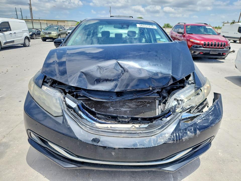 2015 Honda Civic hybrid VIN 19XFB4F33FE200738 COPART salvage auction — FRONT END, Tx - Salvage Vehicle Title, sold $2,000 on 2026-07-10 (photo 5)