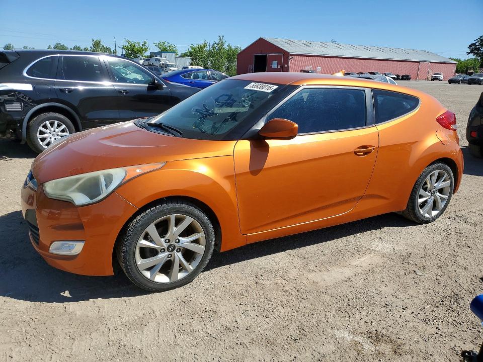 2016 Hyundai Veloster VIN KMHTC6AD0GU266383 COPART salvage auction — MECHANICAL, On - Permit No Brand - Unfit, sold $1,350 on 2026-07-09 (photo 1)