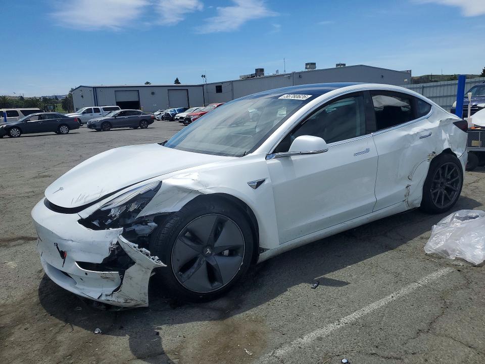 2020 Tesla VIN 5YJ3E1EB2LF650047 COPART salvage auction — FRONT END, Ca - Salvage Certificate, sold $4,000 on 2026-07-24 (photo 1)