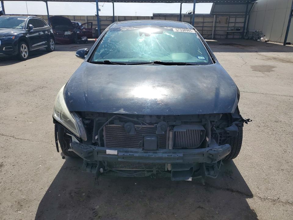 2015 Hyundai Sonata VIN 5NPE34AB0FH044919 COPART salvage auction — FRONT END, Tx - Salvage Vehicle Title, sold $1,600 on 2026-07-31 (photo 5)