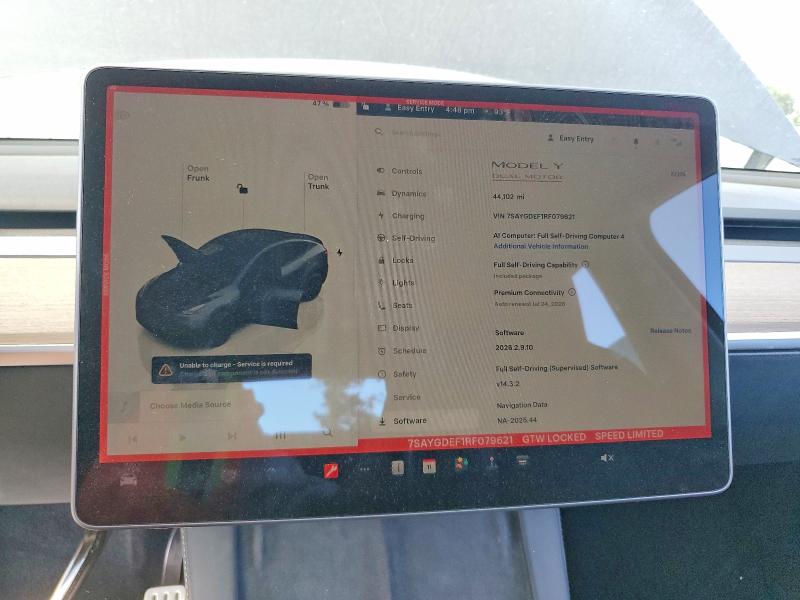 2024 Tesla Model y VIN 7SAYGDEF1RF079621 COPART salvage auction — REAR END, Ca - Salvage Certificate, sold $12,800 on 2026-07-21 (photo 9)