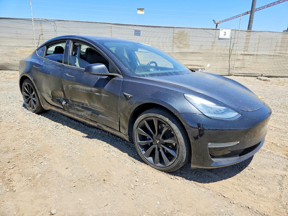 2018 Tesla VIN 5YJ3E1EA6JF092756 COPART salvage auction — SIDE, Ca - Salvage Certificate, sold $3,650 on 2026-07-07 (photo 4)