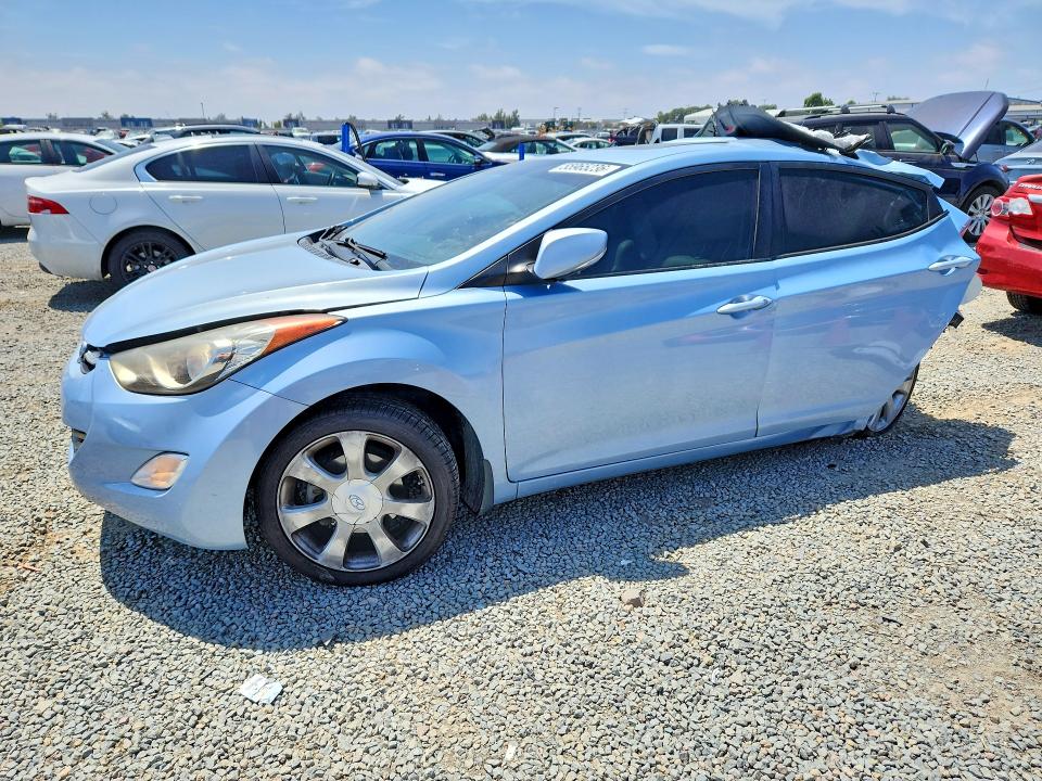 2013 Hyundai Elantra VIN KMHDH4AE6DU706234 COPART salvage auction — REAR END, Ca - Salvage Certificate, sold $650 on 2026-07-31 (photo 1)