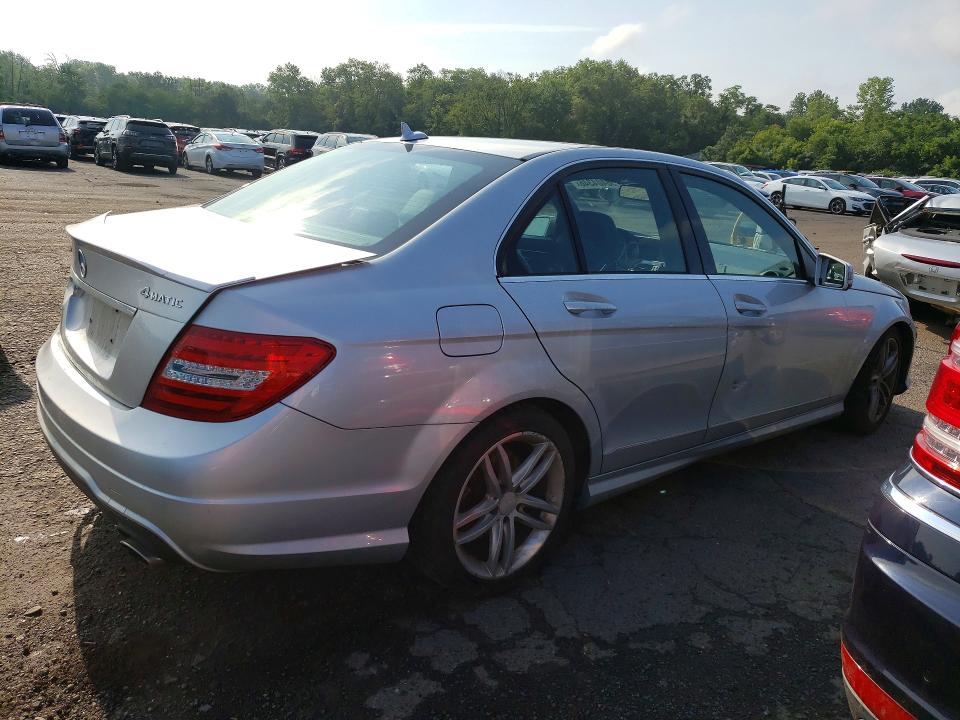 2012 Mercedes-benz C class VIN WDDGF8BB8CR234774 COPART salvage auction — REAR END, Ct - Cert Of Title-Salvage, sold $1,050 on 2026-07-02 (photo 3)