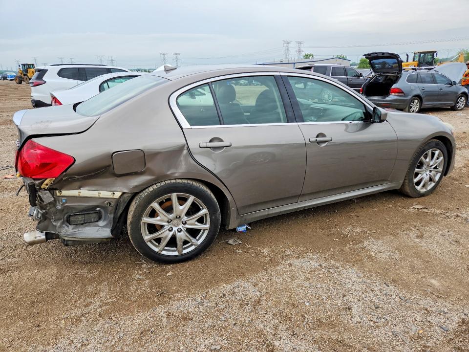 2013 Infiniti G VIN JN1CV6AR9DM352316 COPART salvage auction — REAR END, Il - Salvage Certificate, sold $1,950 on 2026-07-21 (photo 3)