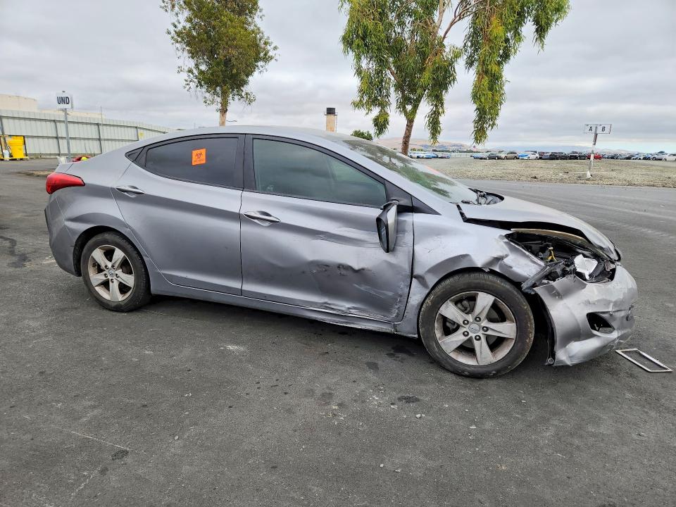 2012 Hyundai VIN KMHDH4AE8CU282392 COPART salvage auction — FRONT END, Ca - Salvage Certificate, sold $200 on 2026-07-27 (photo 4)