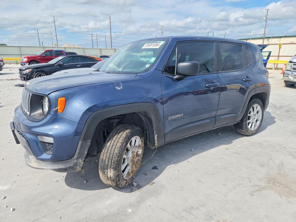 2023 Jeep VIN ZACNJDB12PPP55930 COPART salvage auction — FRONT END, Tx - Salvage Vehicle Title, sold $3,500 on 2026-08-07 (photo 1)