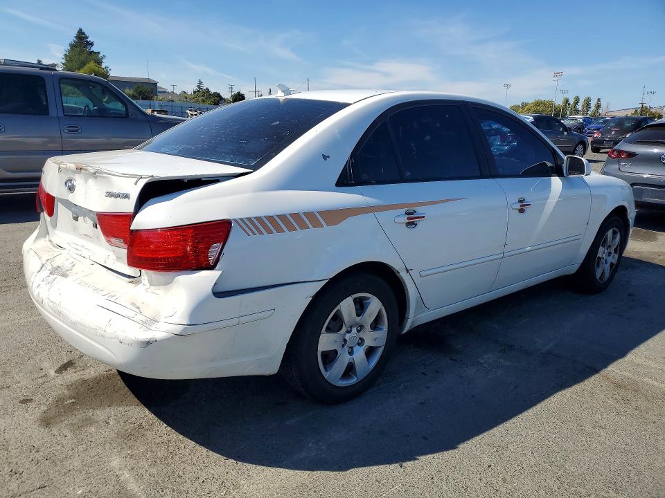 2010 Hyundai Sonata VIN 5NPET4AC2AH593670 COPART salvage auction — REAR END, CA - SALVAGE CERTIFICATE, sold $425 on 2026-07-17 (photo 3)