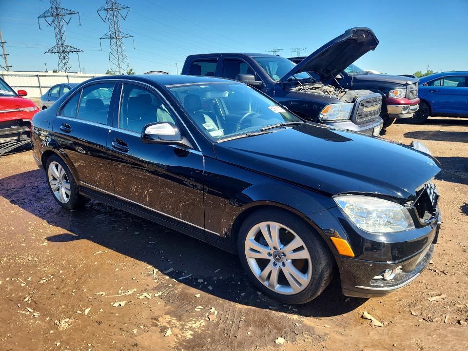 2009 Mercedes-benz C class VIN WDDGF81XX9F221404 COPART salvage auction — FRONT END, Il - Salvage Certificate, sold $850 on 2026-07-14 (photo 4)