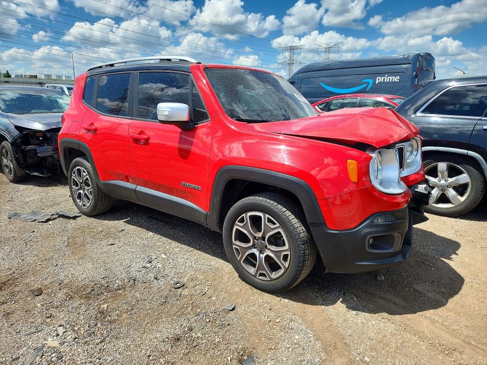 2017 Jeep Renegade VIN ZACCJBDB6HPE78219 COPART salvage auction — FRONT END, Il - Salvage Certificate, sold $775 on 2026-07-21 (photo 4)