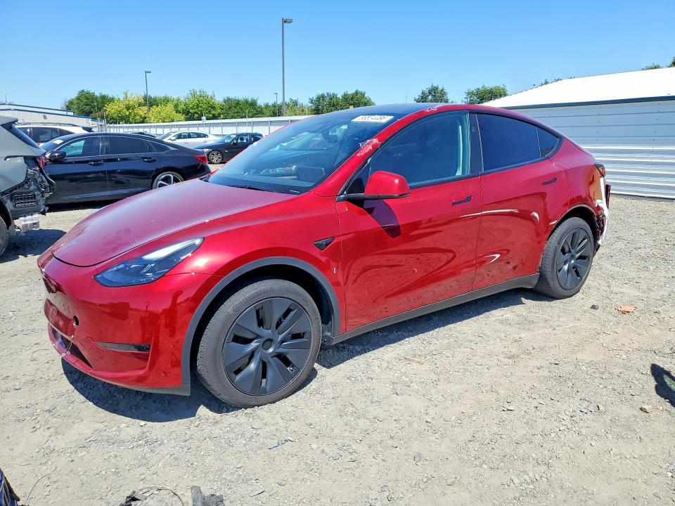 2024 Tesla Model y VIN 7SAYGDED9RF106286 COPART salvage auction — REAR END, Ca - Salvage Certificate, sold $14,100 on 2026-07-21 (photo 1)