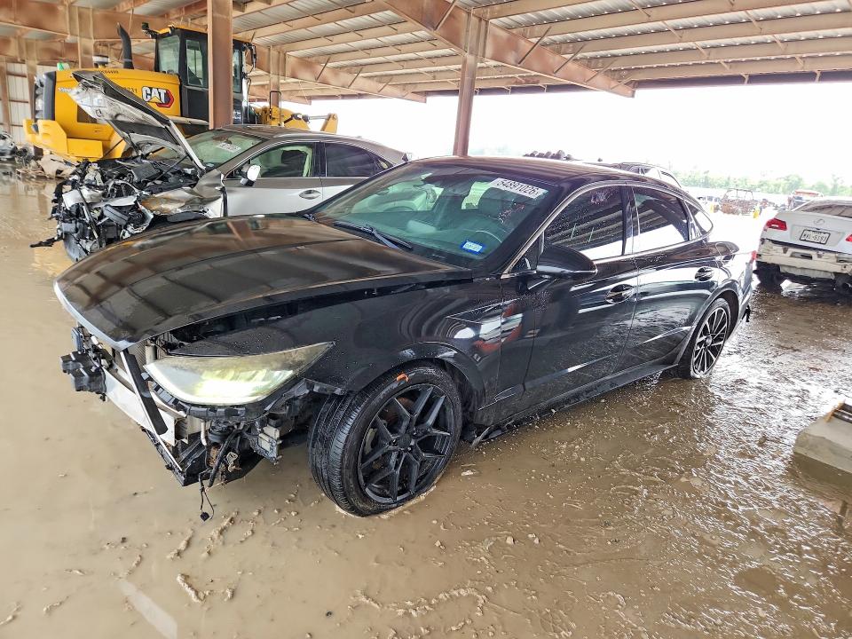 2020 Hyundai Sonata VIN 5NPEJ4J21LH029931 COPART salvage auction — UNDERCARRIAGE, Tx - Salvage Vehicle Title, sold $2,650 on 2026-07-31 (photo 1)