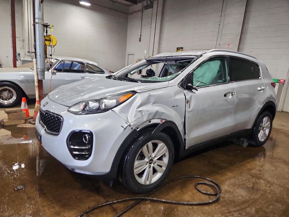 2019 Kia Sportage VIN KNDPMCAC4K7558537 COPART salvage auction — VANDALISM, Ct - Cert Of Title-Salvage, sold $475 on 2026-07-28 (photo 1)