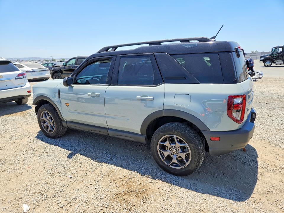 2023 Ford Bronco VIN 3FMCR9D92PRD02623 COPART salvage auction — FRONT END, Ca - Salvage Certificate, sold $8,400 on 2026-07-02 (photo 2)