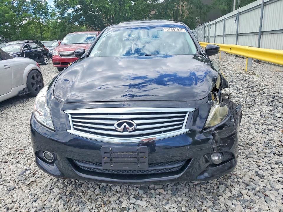 2013 Infiniti VIN JN1CV6AR5DM760943 COPART salvage auction — FRONT END, Ma - Cert Of Title-Reconstrctd Coll, sold $725 on 2026-07-08 (photo 5)