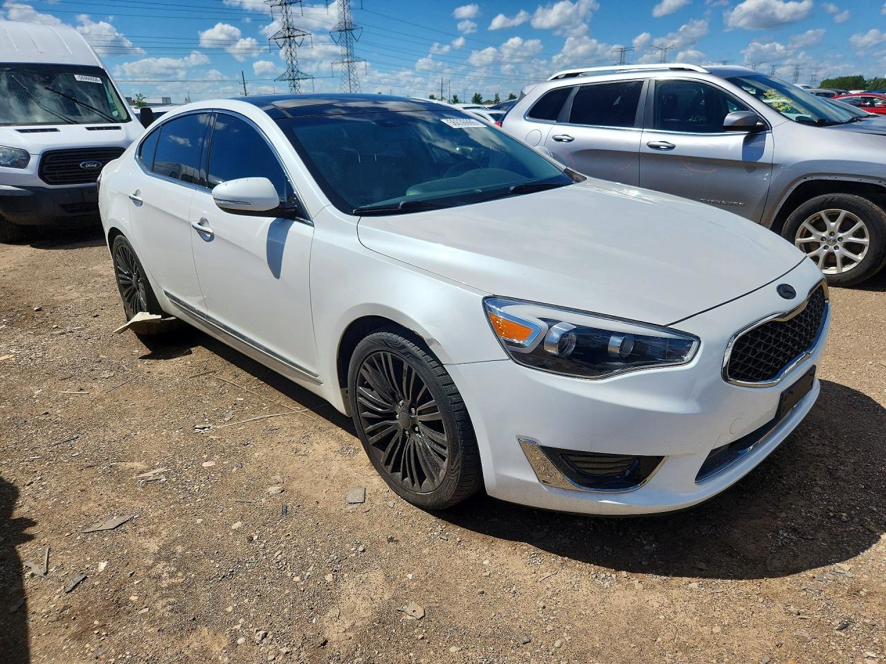 2014 Kia Cadenza VIN KNALN4D78E5149356 COPART salvage auction — Rear End, IL - SALVAGE CERTIFICATE, sold $2,800 on 2026-07-09 (photo 4)