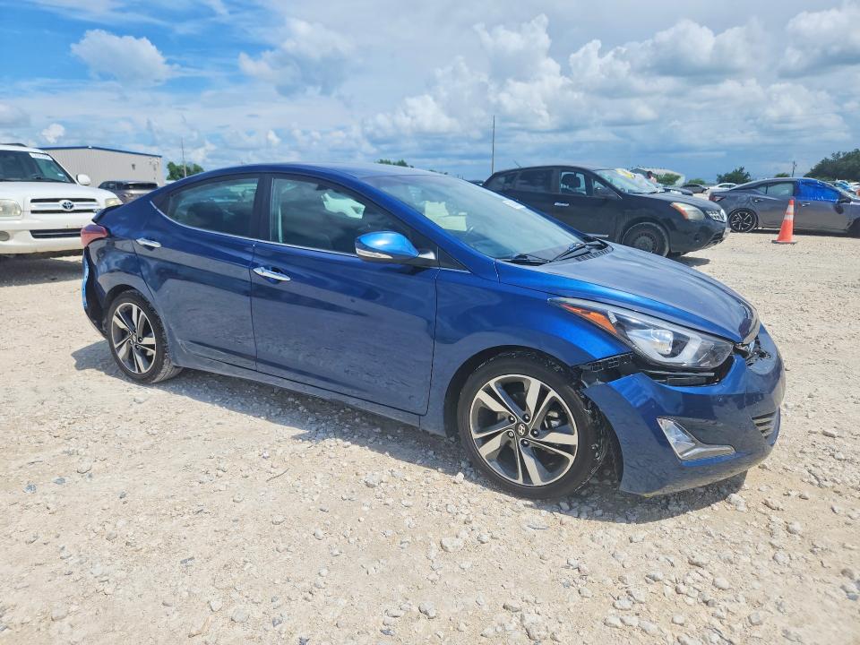 2016 Hyundai Elantra VIN KMHDH4AE6GU551849 COPART salvage auction — REAR END, Tx - Salvage Vehicle Title, sold $1,800 on 2026-07-16 (photo 4)