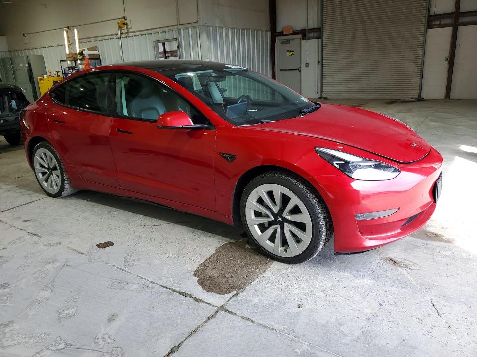 2022 Tesla Model 3 VIN 5YJ3E1EA7NF368626 COPART salvage auction — REAR END, Va - Cert Of Title - Salvage, sold $8,800 on 2026-08-03 (photo 4)
