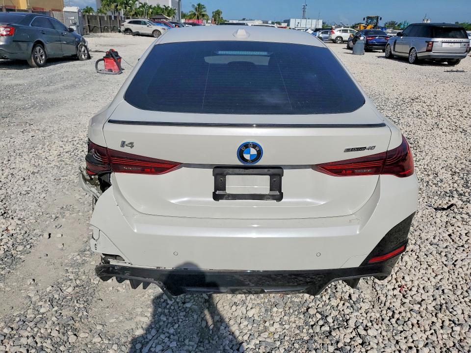 2025 BMW I4 VIN WBY23HD09SFU18662 COPART salvage auction — REAR END, Fl - Cert Of Title Slvg Rebuildable, sold $23,700 on 2026-08-28 (photo 6)
