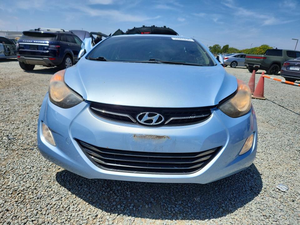 2013 Hyundai Elantra VIN KMHDH4AE6DU706234 COPART salvage auction — REAR END, Ca - Salvage Certificate, sold $650 on 2026-07-31 (photo 5)