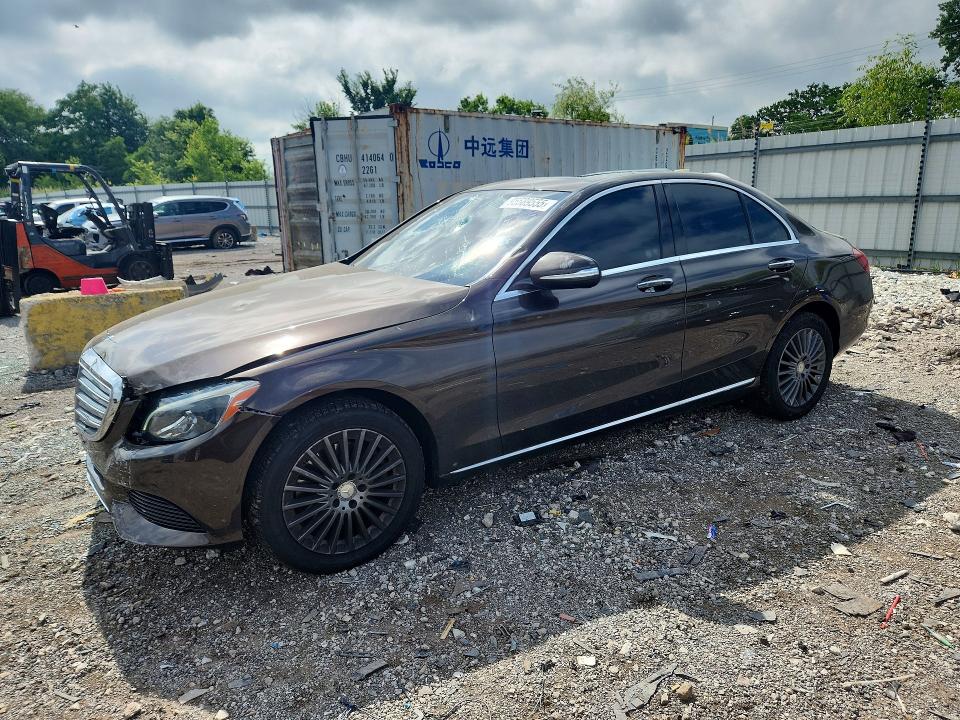 2015 Mercedes-benz C-klasse VIN 55SWF4KB7FU035741 COPART salvage auction — FRONT END, Il - Salvage Certificate, sold $4,000 on 2026-07-31 (photo 1)
