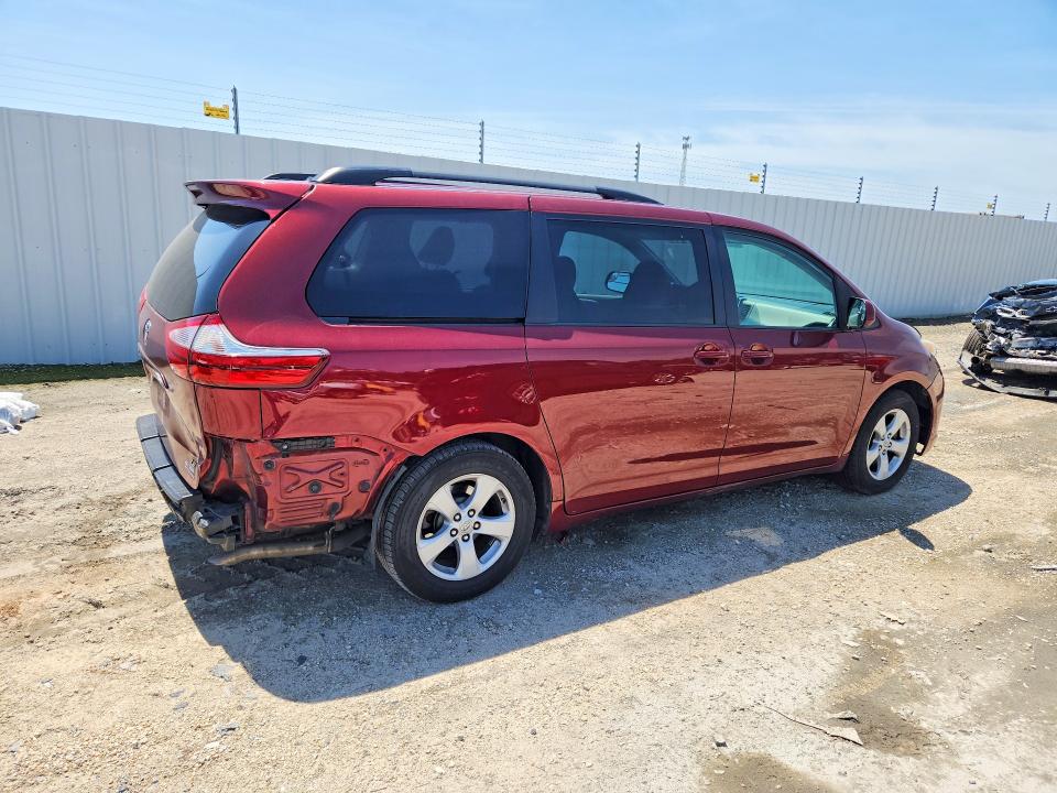 2017 Toyota Sienna VIN 5TDKZ3DCXHS799332 COPART salvage auction — REAR END, Tn - Certificate Of Title, sold $2,300 on 2026-07-14 (photo 3)