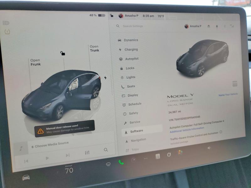 2023 Tesla Model y VIN 7SAYGDEE0PF840045 COPART salvage auction — REAR END, Az - Dis/Dlr/Exp Only Salvage Title, sold $15,200 on 2026-07-29 (photo 9)