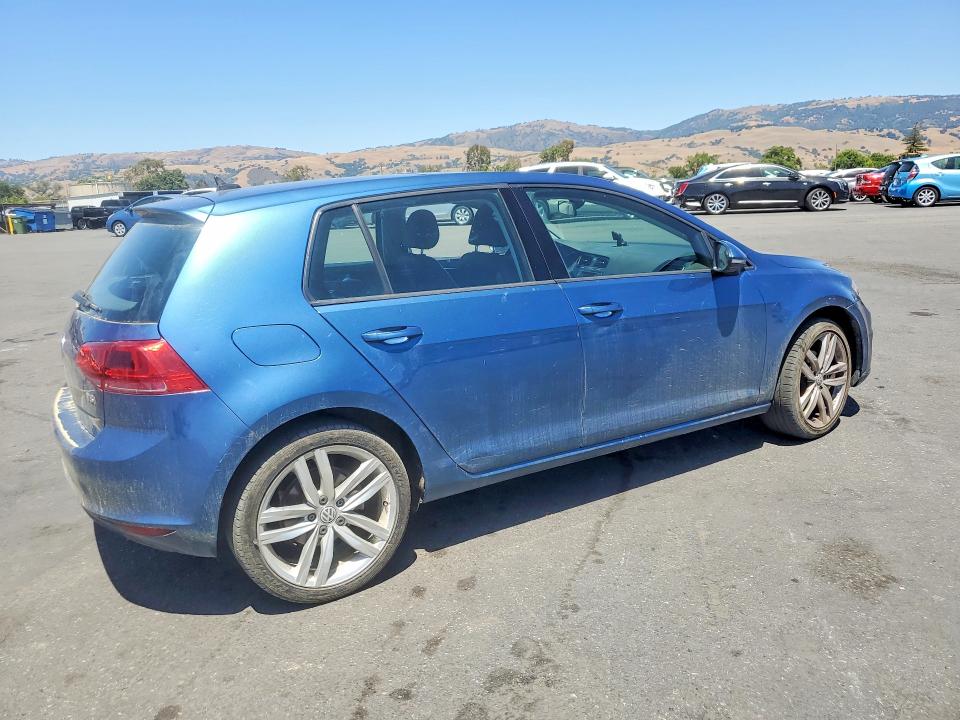 2015 Volkswagen Golf VIN 3VW217AU1FM067077 COPART salvage auction — MECHANICAL, Ca - Salvage Certificate, sold $1,050 on 2026-07-02 (photo 3)