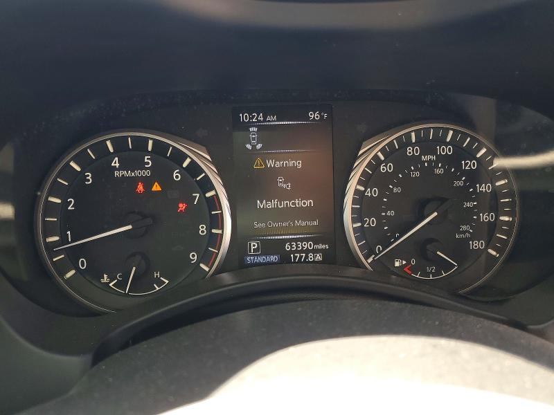 2021 Infiniti Q50 VIN JN1EV7BP9MM700448 COPART salvage auction — SIDE, Nv - Salvage Title, sold $6,600 on 2026-07-22 (photo 9)