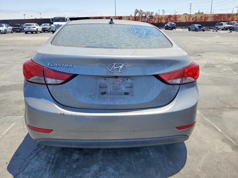 2014 Hyundai Elantra VIN KMHDH4AE0EU147524 COPART salvage auction — VANDALISM, Ca - Salvage Certificate, sold $300 on 2026-07-22 (photo 6)