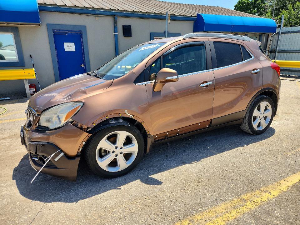 2016 Buick Encore VIN KL4CJBSB4GB549908 COPART salvage auction — FRONT END, Ks - Cert Of Title-Salvage, sold $850 on 2026-07-08 (photo 1)