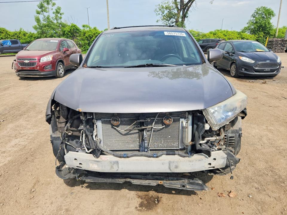 2011 Toyota Highlander VIN JTEDC3EH4B2000594 COPART salvage auction — FRONT END, Qc - Gravement Accidente, sold $2,000 on 2026-07-28 (photo 5)