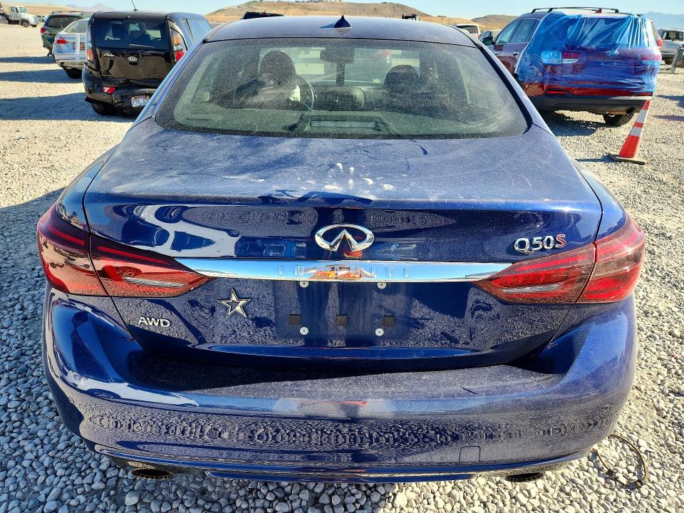 2020 Infiniti Q50 VIN JN1FV7AR6LM660674 COPART salvage auction — FRONT END, Ut - Salvage Certificate, sold $8,600 on 2026-08-21 (photo 6)
