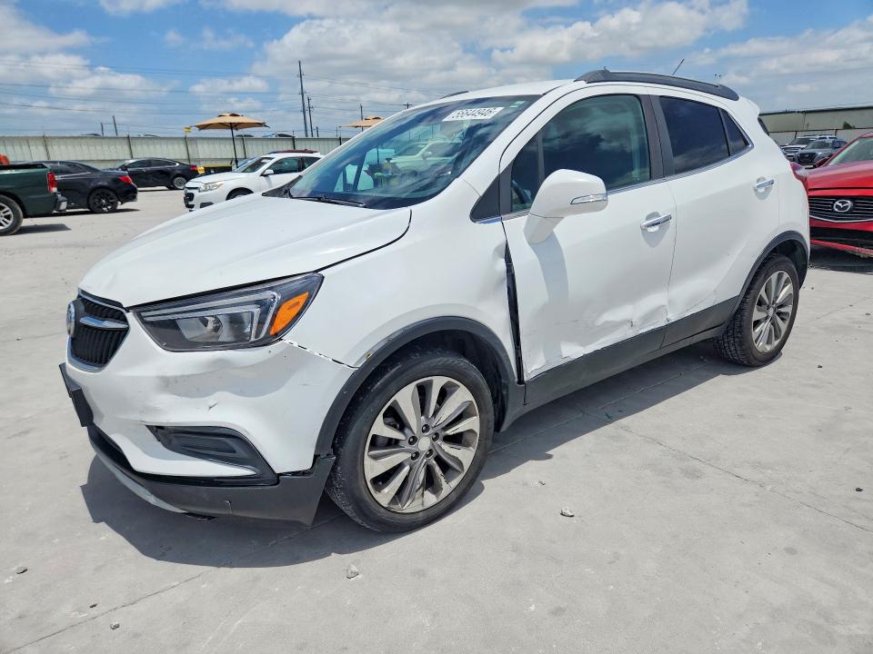 2018 Buick Encore VIN KL4CJASBXJB710683 COPART salvage auction — SIDE, TX - SALVAGE VEHICLE TITLE (P), sold $2,200 on 2026-07-17 (photo 1)