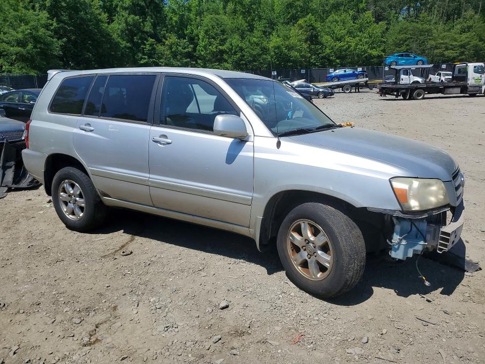 2005 Toyota Highlander VIN JTEEP21A350080899 COPART salvage auction — FRONT END, VA - CERT OF TITLE - SALVAGE, sold $1,050 on 2026-07-21 (photo 4)