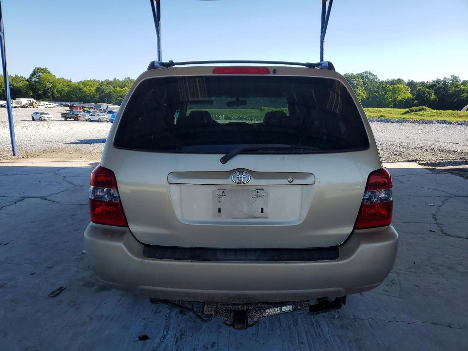 2004 Toyota Highlander VIN JTEGP21A740026674 COPART salvage auction — FRONT END, Ga - Cert Of Title-Salvage, sold $250 on 2026-07-30 (photo 6)