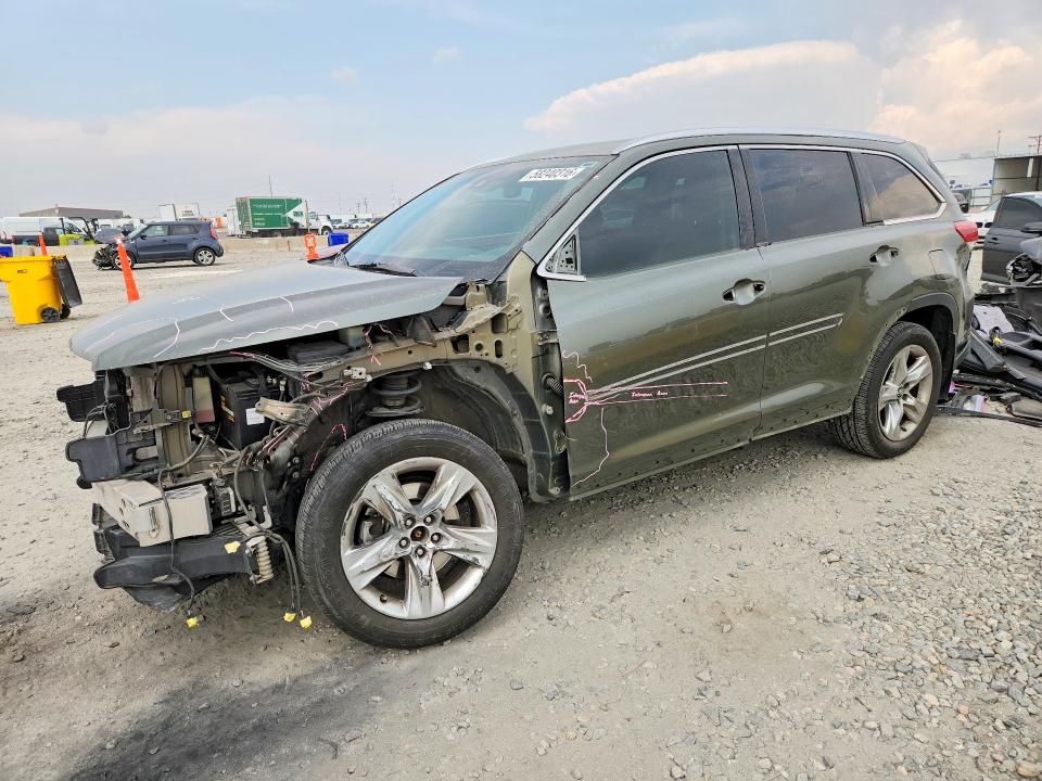 2019 Toyota Highlander VIN 5TDDZRFH6KS918506 COPART salvage auction — FRONT END, Co - Public - Salvage Title, sold $12,600 on 2026-07-09 (photo 1)