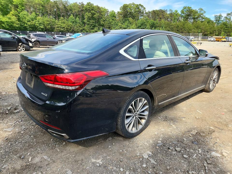 2015 Hyundai Genesis VIN KMHGN4JEXFU042464 COPART salvage auction — FRONT END, Md - Cert Of Salvage > 75% Damage, sold $2,400 on 2026-07-17 (photo 3)
