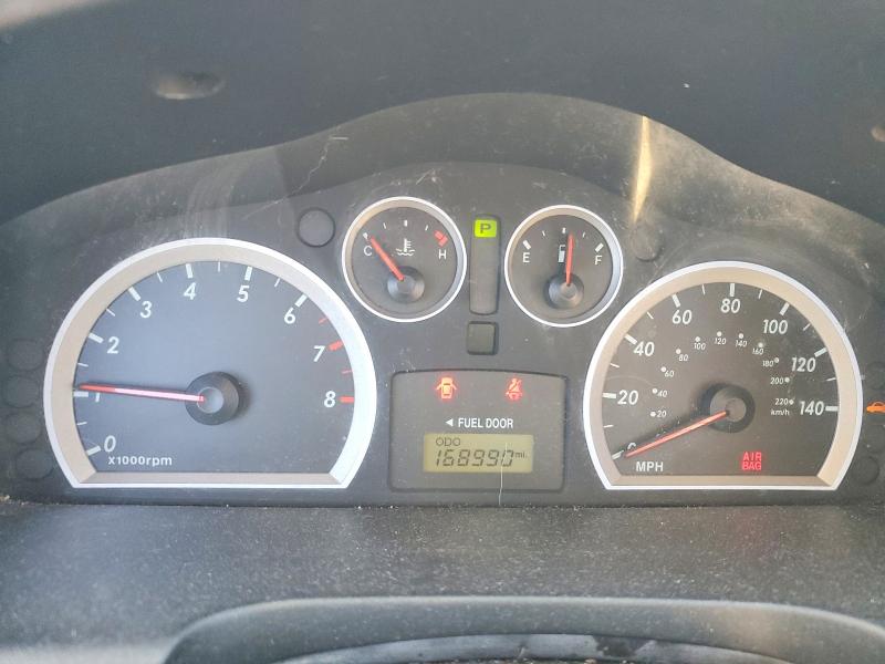 2005 Hyundai Santa fe VIN KM8SC13DX5U908827 COPART salvage auction — FRONT END, Or - Salvage Title Certificate, sold $425 on 2026-07-27 (photo 9)