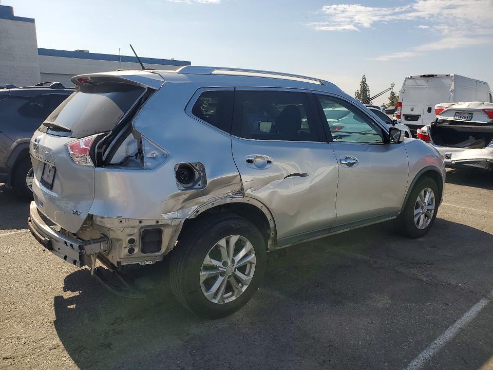 2015 Nissan Rogue VIN KNMAT2MT3FP527106 COPART salvage auction — REAR END, CA - SALVAGE CERTIFICATE, sold $1,250 on 2026-07-28 (photo 3)