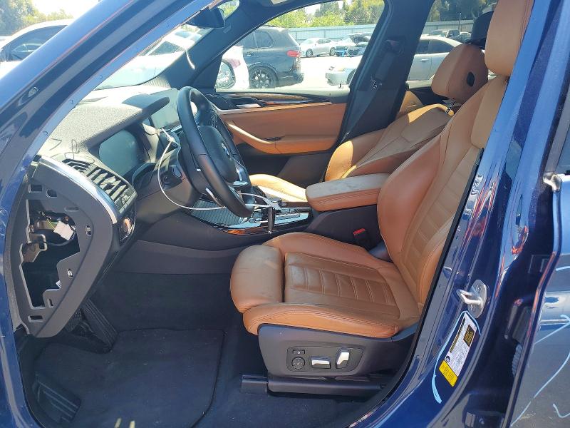 2021 BMW X3 VIN 5UXTY3C00M9G33460 COPART salvage auction — FRONT END, Ca - Salvage Certificate, sold $9,700 on 2026-07-20 (photo 7)