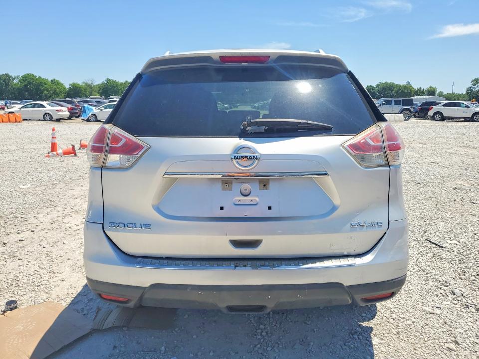 2015 Nissan Rogue VIN KNMAT2MV4FP563355 COPART salvage auction — NORMAL WEAR, OH - CERT OF TITLE-REBUILT SALVAGE, sold $300 on 2026-07-02 (photo 6)