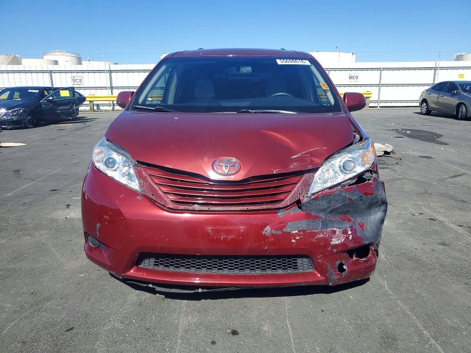 2015 Toyota Sienna VIN 5TDKK3DC8FS535110 COPART salvage auction — FRONT END, Ca - Salvage Certificate, sold $3,350 on 2026-07-13 (photo 5)