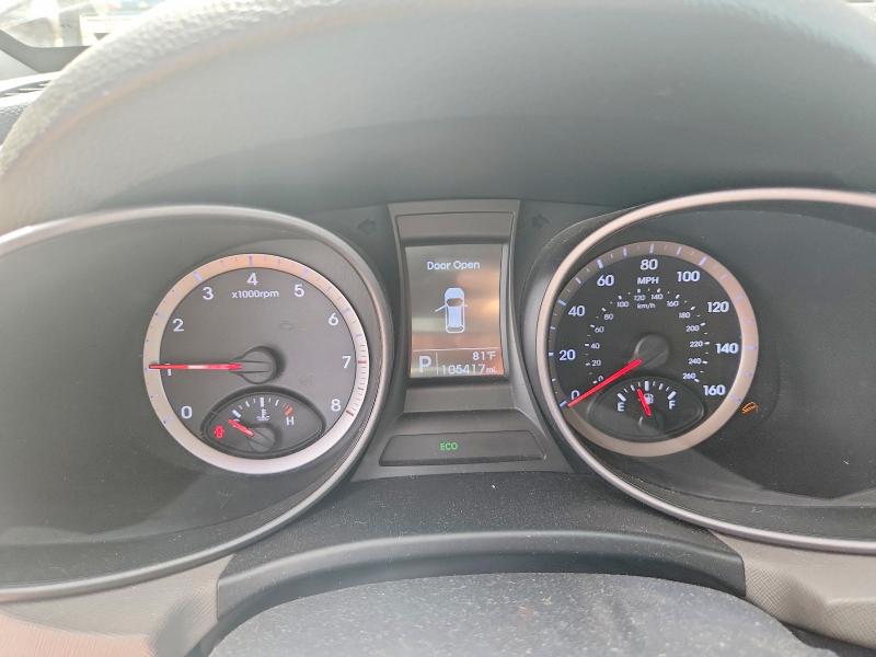 2013 Hyundai Santa fe VIN 5XYZU3LB2DG002309 COPART salvage auction — FRONT END, Il - Salvage Certificate, sold $2,450 on 2026-07-21 (photo 9)