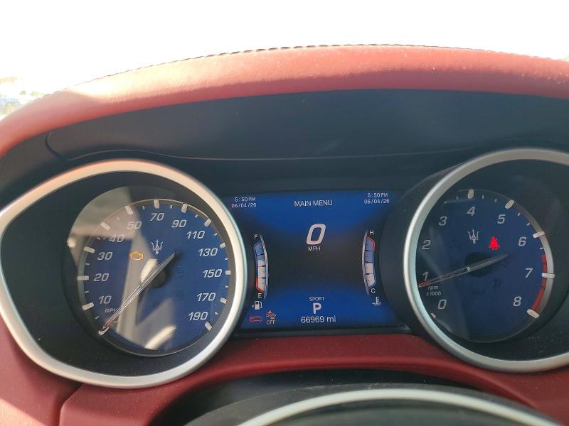 2020 Maserati Ghibli VIN ZAM57YTS2L1351144 COPART salvage auction — FRONT END, Ut - Salvage Certificate, sold $8,000 on 2026-07-02 (photo 9)