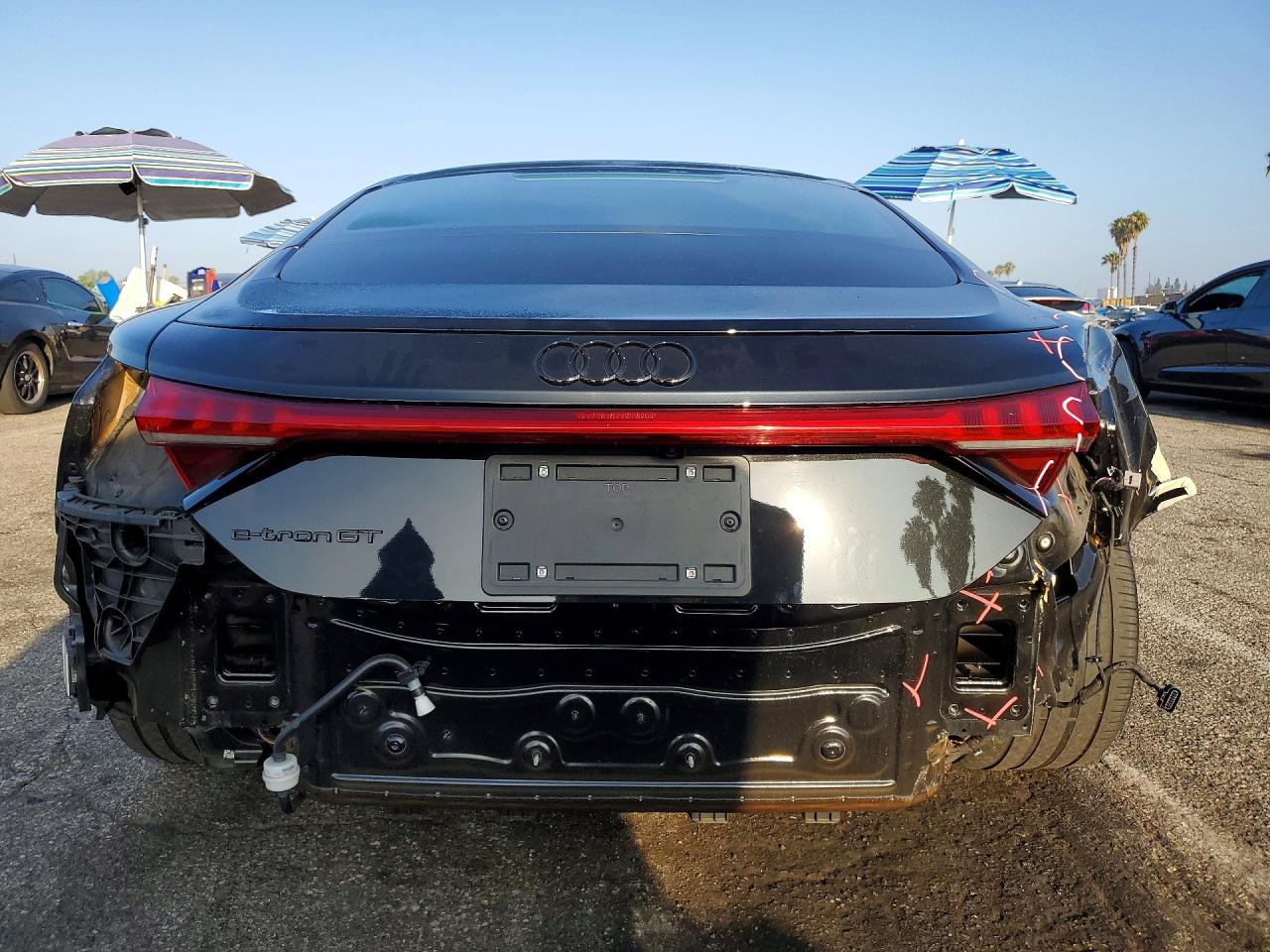 2024 Audi e-tron GT VIN WAUCJBFW3R7000688 COPART salvage auction — Rear End, Sc - Salvage Title, sold $33,750 on 2026-08-18 (photo 6)